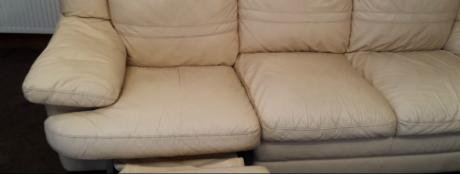 A Huddersfield client's freshly cleaned sofa